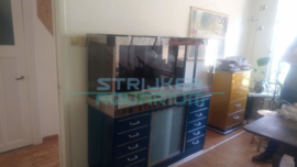 Chrome omlijst aquarium
