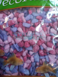 Glitter gravel/ grind mix roze/paars 1kg