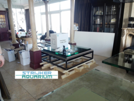 Aquarium ter plaatste gebouwd 125x125x150 gelaagd glas