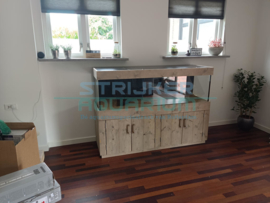 Steigerhout aquarium kleur: Greywash, Whitewash, Mango, Red cedar