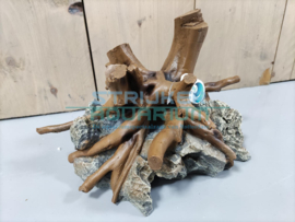 Decoratie driftwood met steen
