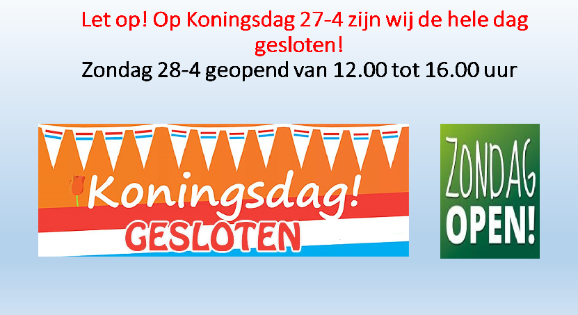 koningsdag gesloten zondag open