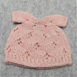 Knitting Pattern, Dress with round Yoke, fitted Undies and Booties for 20cm dolls