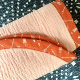 ➳ Soft Pink Rust Arrows - Soft Baby Blanket