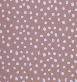 ➳ Fitted sheets - Poplin - Dots - Old Pink/White