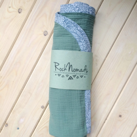 ➳ Sea Green & Blue Grey - Soft Baby Blanket