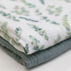 ➳ Fitted sheets - Super Soft Muslin / Double Gauze - Eucalyptus