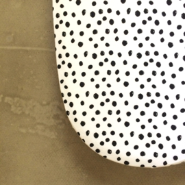 ➳ Fitted sheets - Poplin - Dots White/black