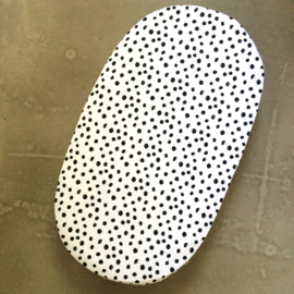 ➳ Fitted sheets - Poplin - Dots White/black