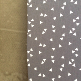 ➳ Fitted sheets - Poplin - Triangles Grey