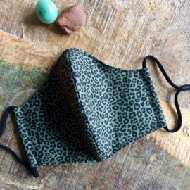 mondkapje leopard green