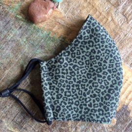 mondkapje leopard green