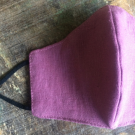 mondkapje linnen #2 dark old pink
