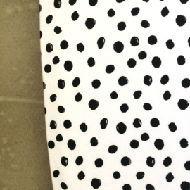 ➳ Fitted sheets - Poplin - Dots White/black