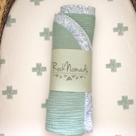 ➳ Sea Green & Blue Grey - Soft Baby Blanket