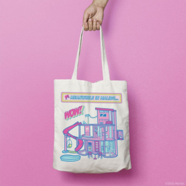 (Pre-order) Barbie Tote Bag Malibu DreamHouse