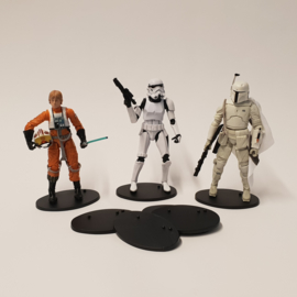 Star Wars Black Series & Marvel Legends Figure stands - 5 stuks - Black