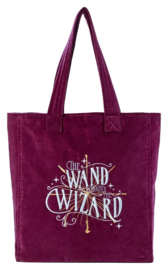 (Pre-order) Harry Potter Tote Bag The Wand Chooses The Wizard Velvet