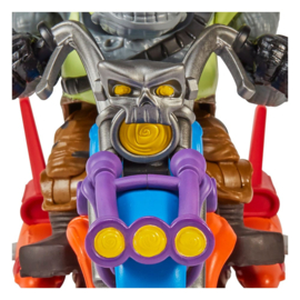 (Pre-order) Teenage Mutant Ninja Turtles Action Figure with Vehicle Rocksteady & Chopper 12 cm 
