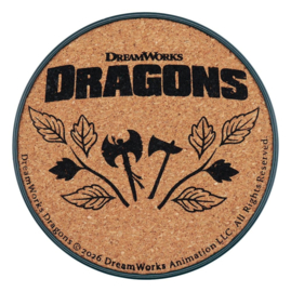 (Pre-order) How to Train Your Dragon Coaster 4-Pack Dragon Printed Metal