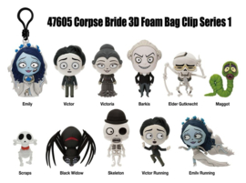 (Pre-order) Corpse Bride 3D PVC Bag Clips Series 1 Blind Bag Display (24)