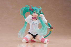 (Pre-order) Hatsune Miku PVC Statue Desktop Cute Figure Hatsune Miku Cat Ear T-Shirt Ver. 13 cm        