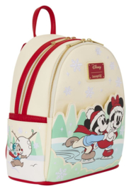 (Pre-order) Mickey & Friends by Loungefly Mini Backpack with Headband Holder Ice Skating