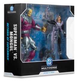 (Pre-order) DC Multiverse Megafig Action Figure 2-Pack Mongul vs Superman (Return of Superman) 25 cm
