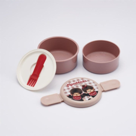 (Pre-order) Monchhichi Two Layer Round Shape Lunch Box