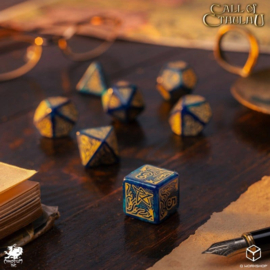 (Pre-order) Call of Cthulhu 7th Edition Dice Set of 7 Blue-green & Gold