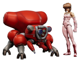 (Pre-order) Ghost in the Shell PLAMAX minimum factory Plastic Model Kit Motoko Kusanagi with Fuchikoma 8 cm