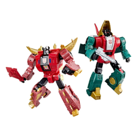 (Pre-order) Transformers Age of the Primes Leader Class Action Figure G2 Universe Dinobots Snarl & Slug 19 cm