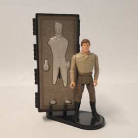 Vintage Star Wars Figuur met Carbonite Block display stand 1.5 inch