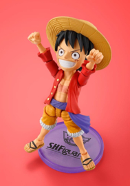 PRE-ORDER One Piece World Collactable Figures x S.H. Figuarts Action Figure Monkey D. Luffey 8 cm