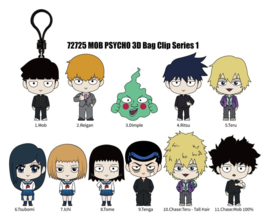(Pre-order) Mob Psycho 100 3D PVC Bag Clips Series 1 Blind Bag Display (24)