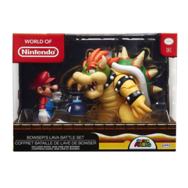 PRE-ORDER World of Nintendo Action Figure 3-Pack Mario vs. Bowser Lava Battle 6-15 cm