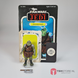 Vintage Star Wars ROTJ Cardback Gamorrean Guard 65 back Clipper black wrap met compleet figuur