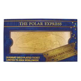 PRE-ORDER Polar Express Replica Train Ticket 24k Gold Plated Limited Edition