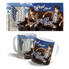 (Pre-order) Attack on Titan Mug Rest Now, Fight Later 325 ml    
