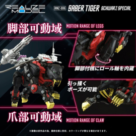 (Pre-order) Zoids Plastic Model Kit 1/100 RMZ-006 Saber Tiger Schwarz Special 19 cm