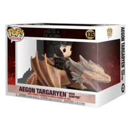 (Pre-order) House of the Dragon POP! Rides Vinyl Figure Aegon Targaryen w/ Sunfyre 14 cm