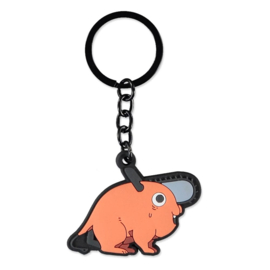 (Pre-order) Chainsaw Man Rubber Keychain Pochita Sitting