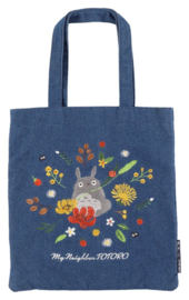 (Pre-order) My Neighbor Totoro Tote Bag Denim Totoro & Flower Wreath