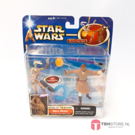 Star Wars Attack of the Clones Mace Windu with Blast-Apart Battle Droid