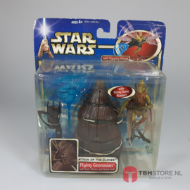 Star Wars Attack of the Clones Flying Geonosian with Sonic Blaster and Attack Pod!