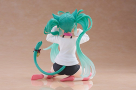 (Pre-order) Hatsune Miku PVC Statue Desktop Cute Figure Hatsune Miku Cat Ear T-Shirt Ver. 13 cm        