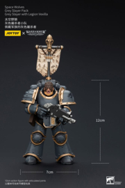 PRE-ORDER Warhammer The Horus Heresy Action Figure 1/18 Space Wolves Grey Slayer Pack Grey Slayer With Legion Vexilla 12 cm