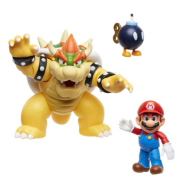PRE-ORDER World of Nintendo Action Figure 3-Pack Mario vs. Bowser Lava Battle 6-15 cm