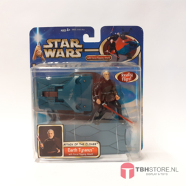 Star Wars Attack of the Clones Darth Tyranus with Force-Flipping Attack