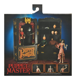 PRE-ORDER Puppet Master Action Figure 2 Pack Toulon's Puppet Case & Leech Woman 11 cm